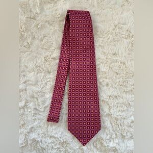 Robert Talbott Red and Gold Geometric Tie